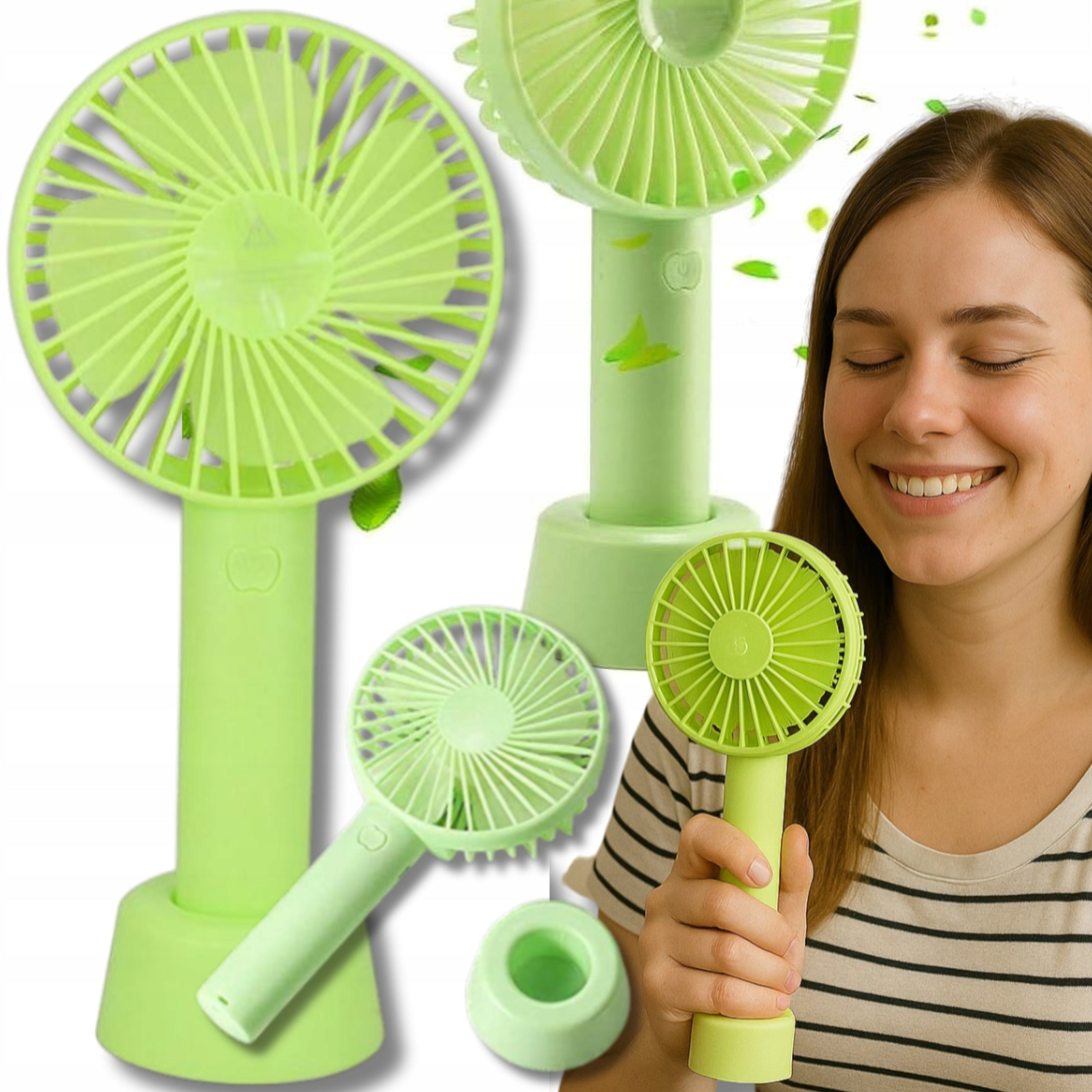 DESK FAN USB MINI FAN STANDING QUIET POWERFUL BATTERY 3 MODES