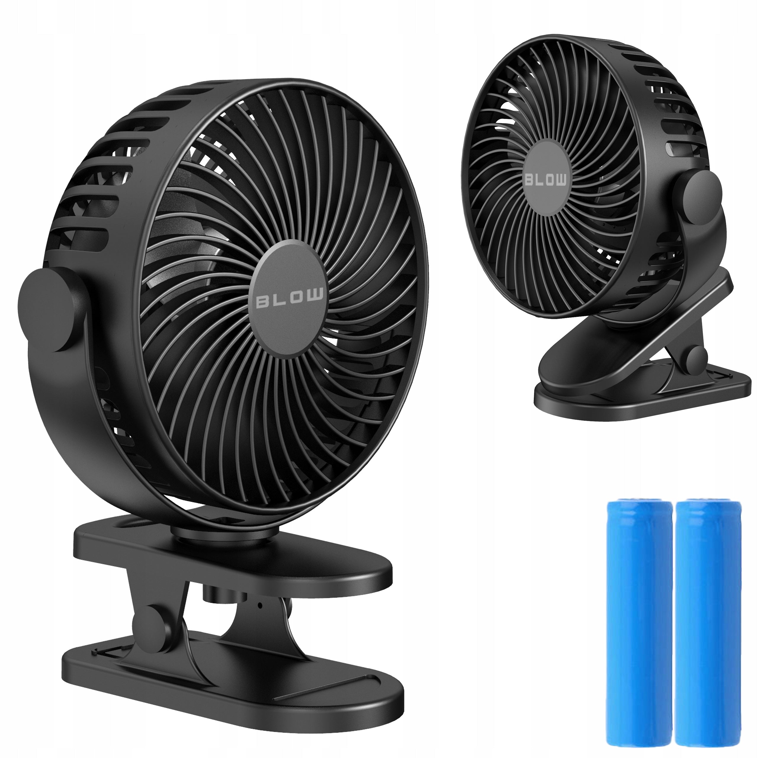 DESK FAN WINDMILL PORTABLE USB CLIP RECHARGEABLE 2400mAh 4 MODES