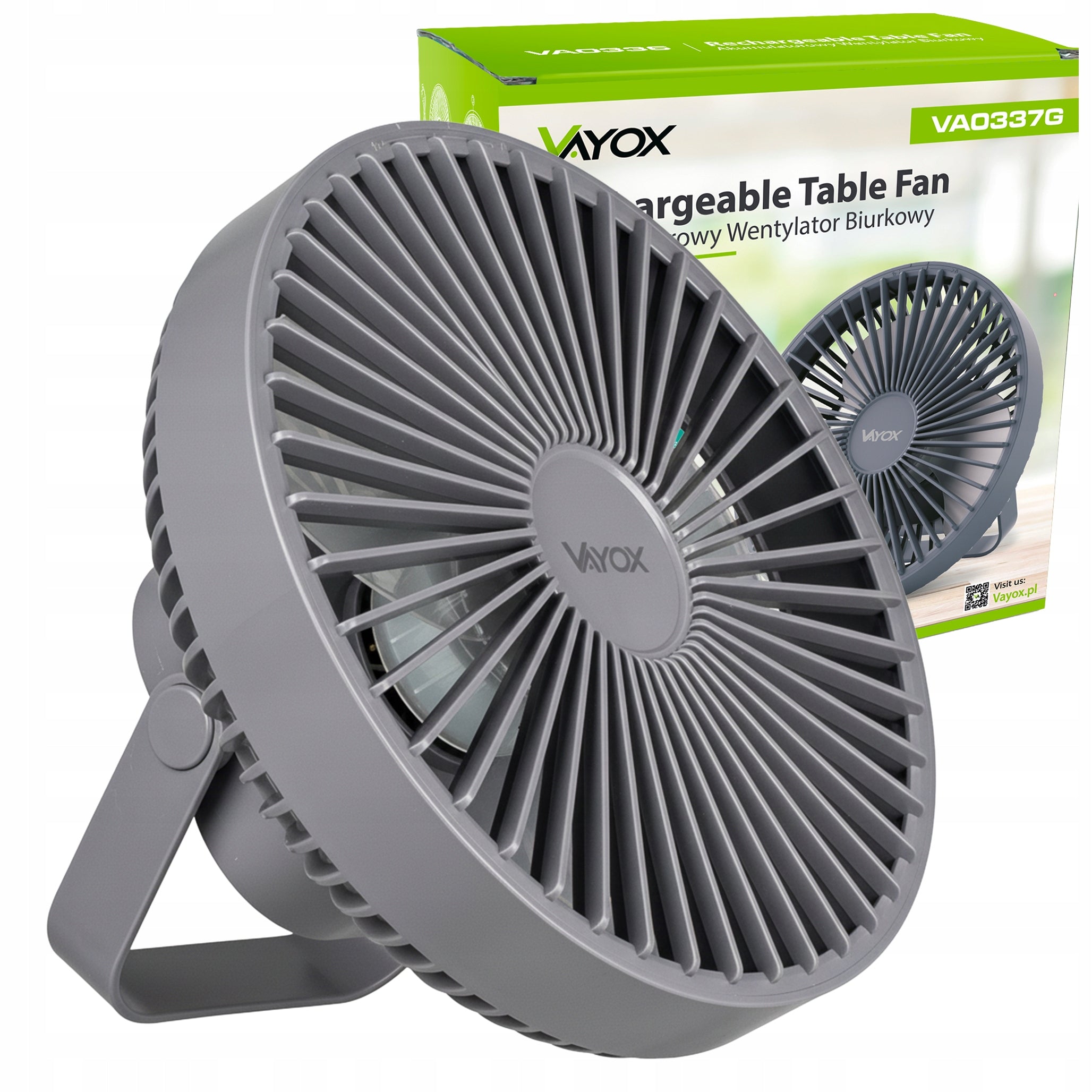 DESK FAN WIRELESS FAN STANDING PORTABLE AKU USB VAYOX