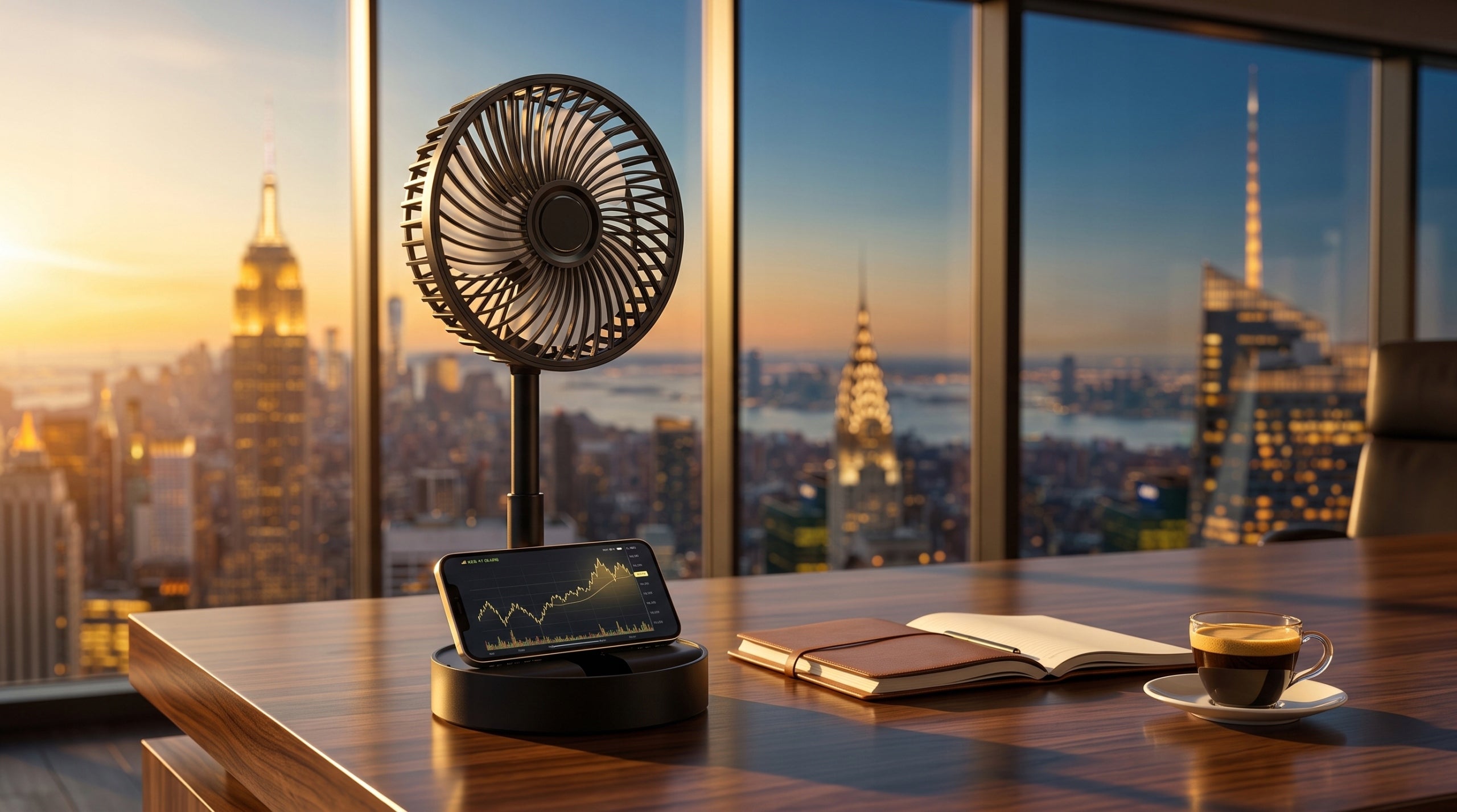 DESK FAN WIRELESS FOLDING TELESCOPIC 3 MODES BATTERY Functions tilt angle adjustment height adjustment