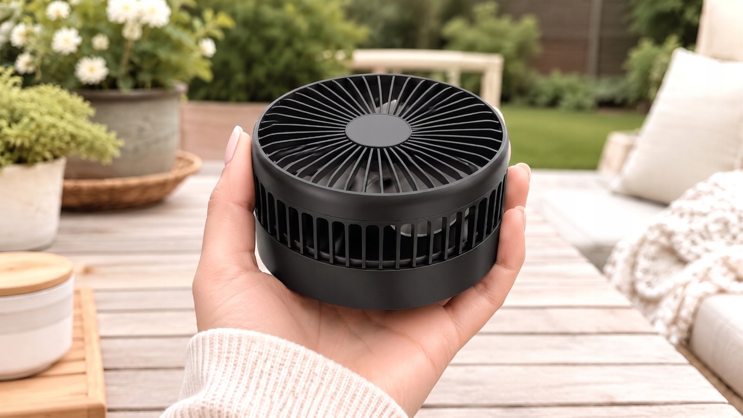 DESK FAN WIRELESS MINI WINDMILL STANDING USB BATTERY FOLDABLE Brand Velano