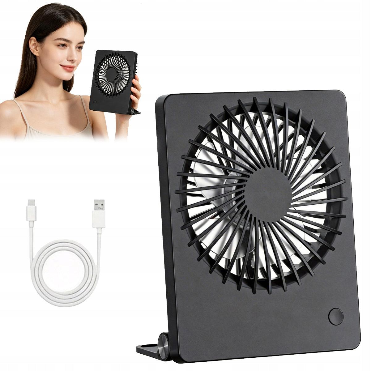 DESK FAN WIRELESS STANDING FAN BATTERY 1200mAh USB NEW
