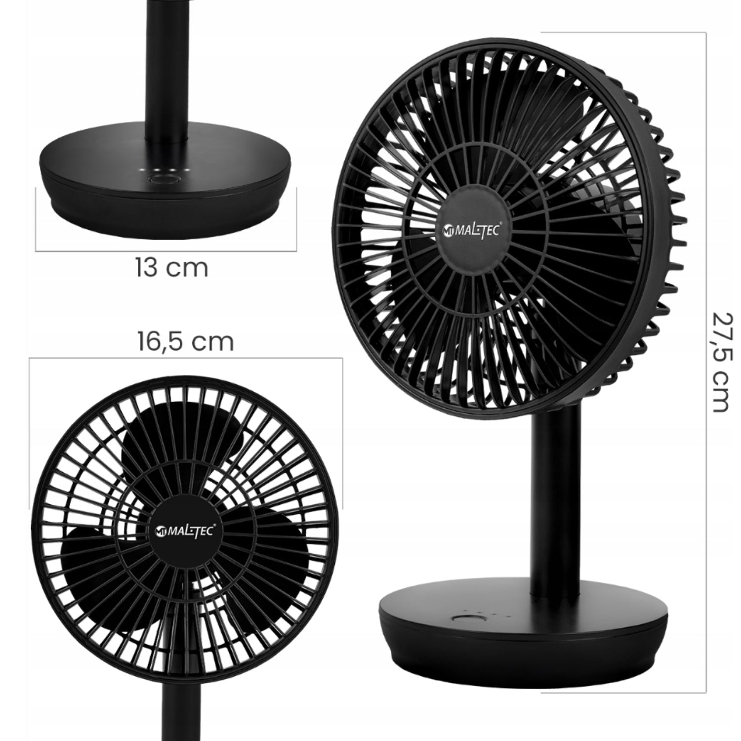 DESK FAN WIRELESS STANDING FAN BATTERY 4000MAH USB QUIET Manufacturer code 111390