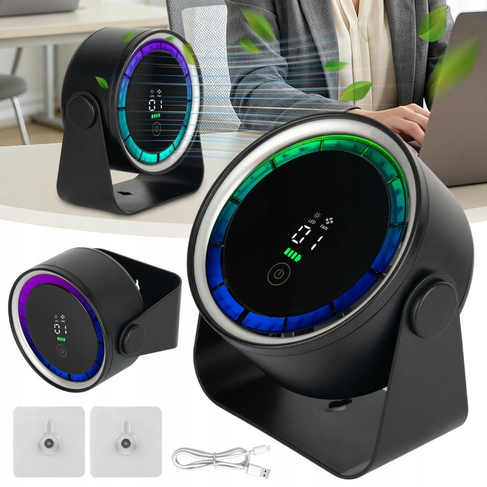 DESK FAN WITH ADJUSTABLE ANGLE 5 SPEED QUIET PORTABLE OPERATION Manufacturer code 6HG9219BK2654+47