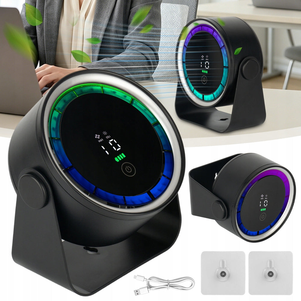 DESK FAN WITH ADJUSTABLE ANGLE 5 SPEED QUIET PORTABLE OPERATION