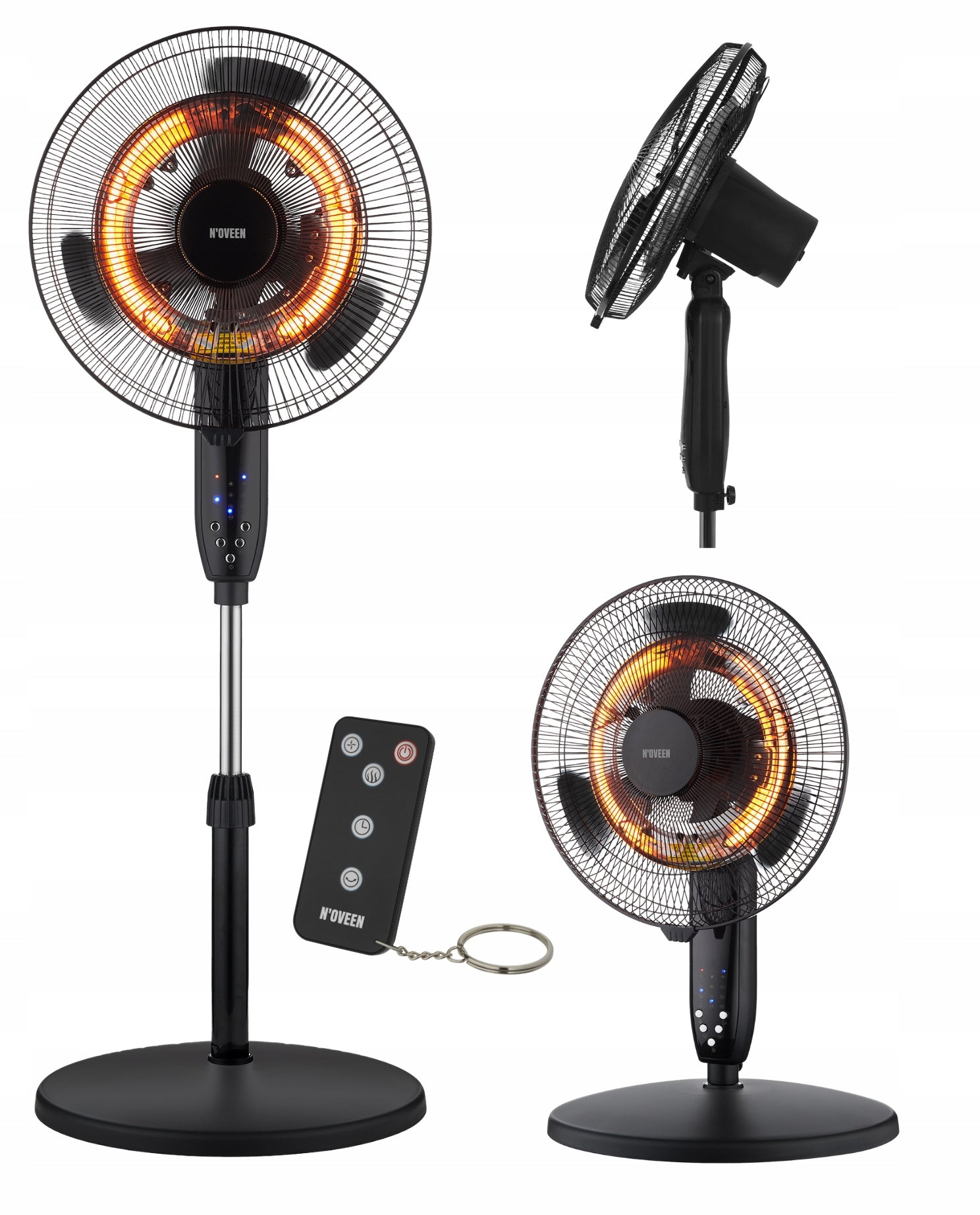 DESK FLOOR FAN WITH HEATING FUNCTION WIFI REMOTE CONTROL TIMER