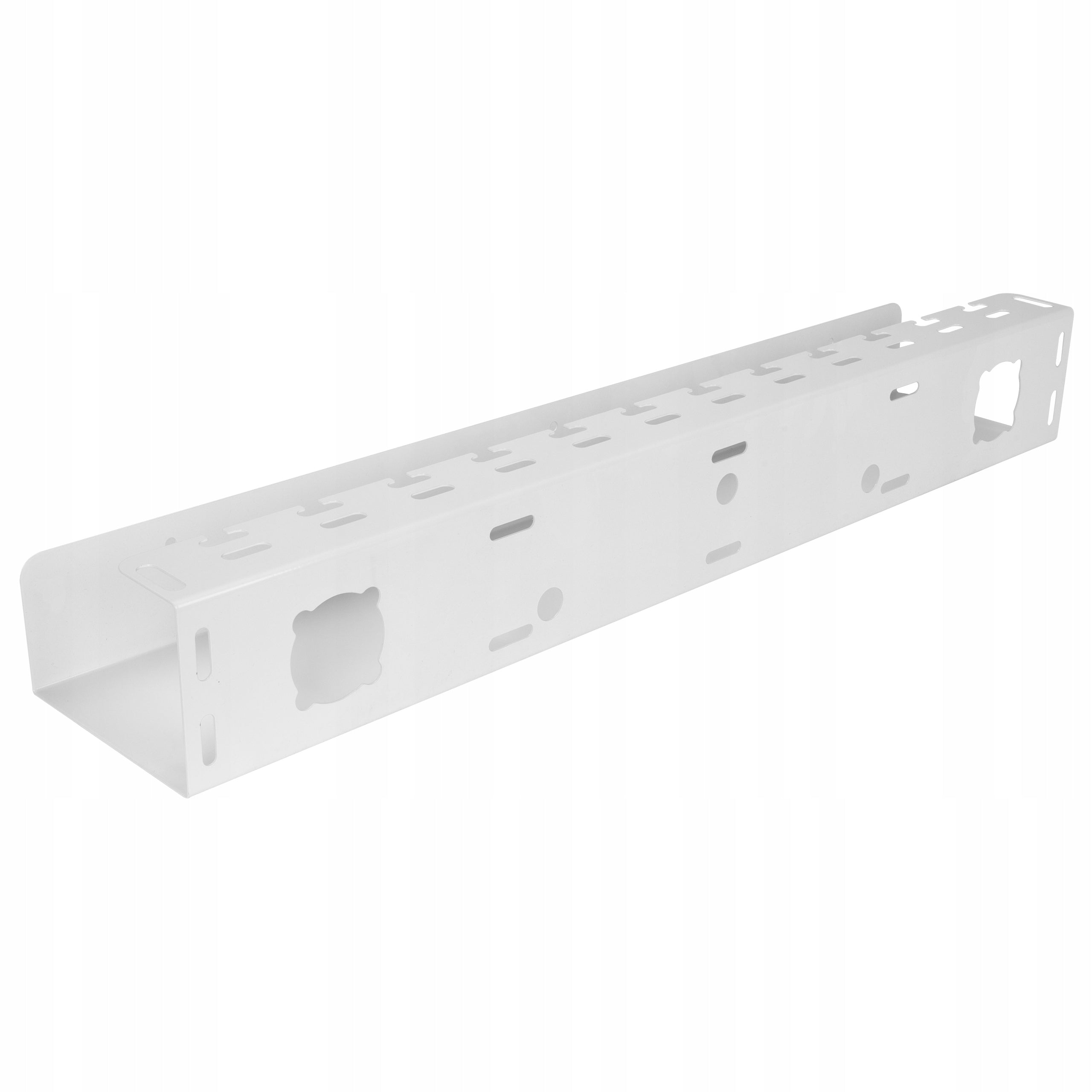 DESK HOLDER TABLETOP UNDER DESK ORGANIZER FOR CABLES GRILLE WHITE Model OK-PB-W