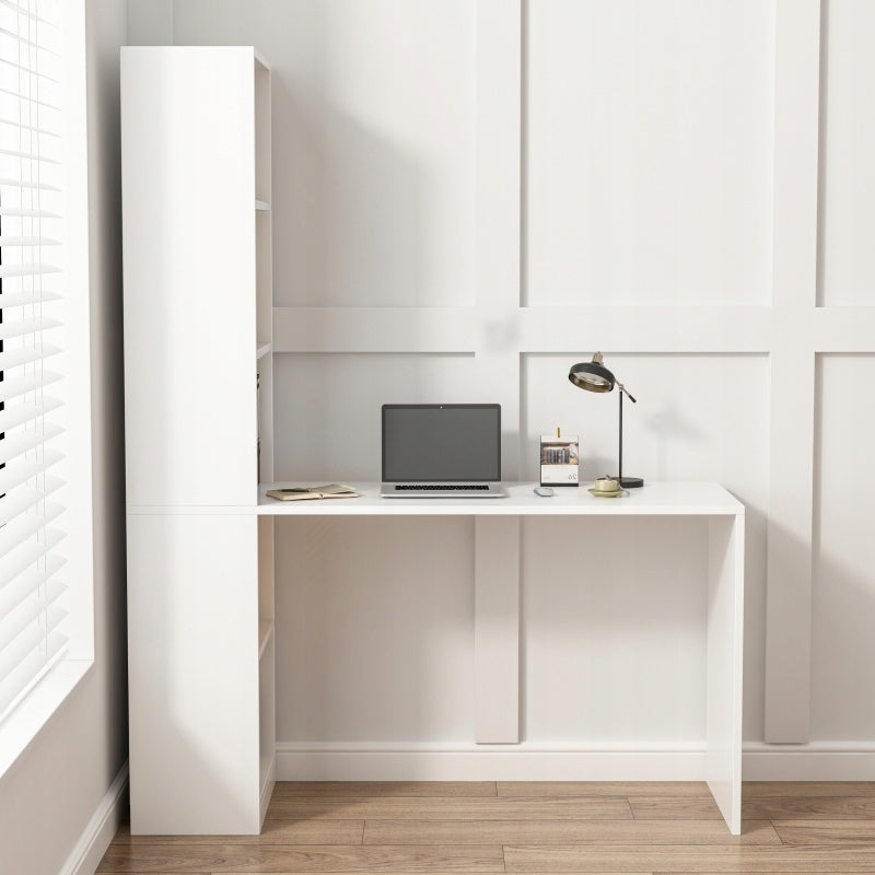 DESK MODERN WHITE COMPUTER YOUTH SHELVES LOFT BOOKCASE 125 CM Manufacturer code BIURKO NOWOCZESNE BIAŁE KOMPUTEROWE