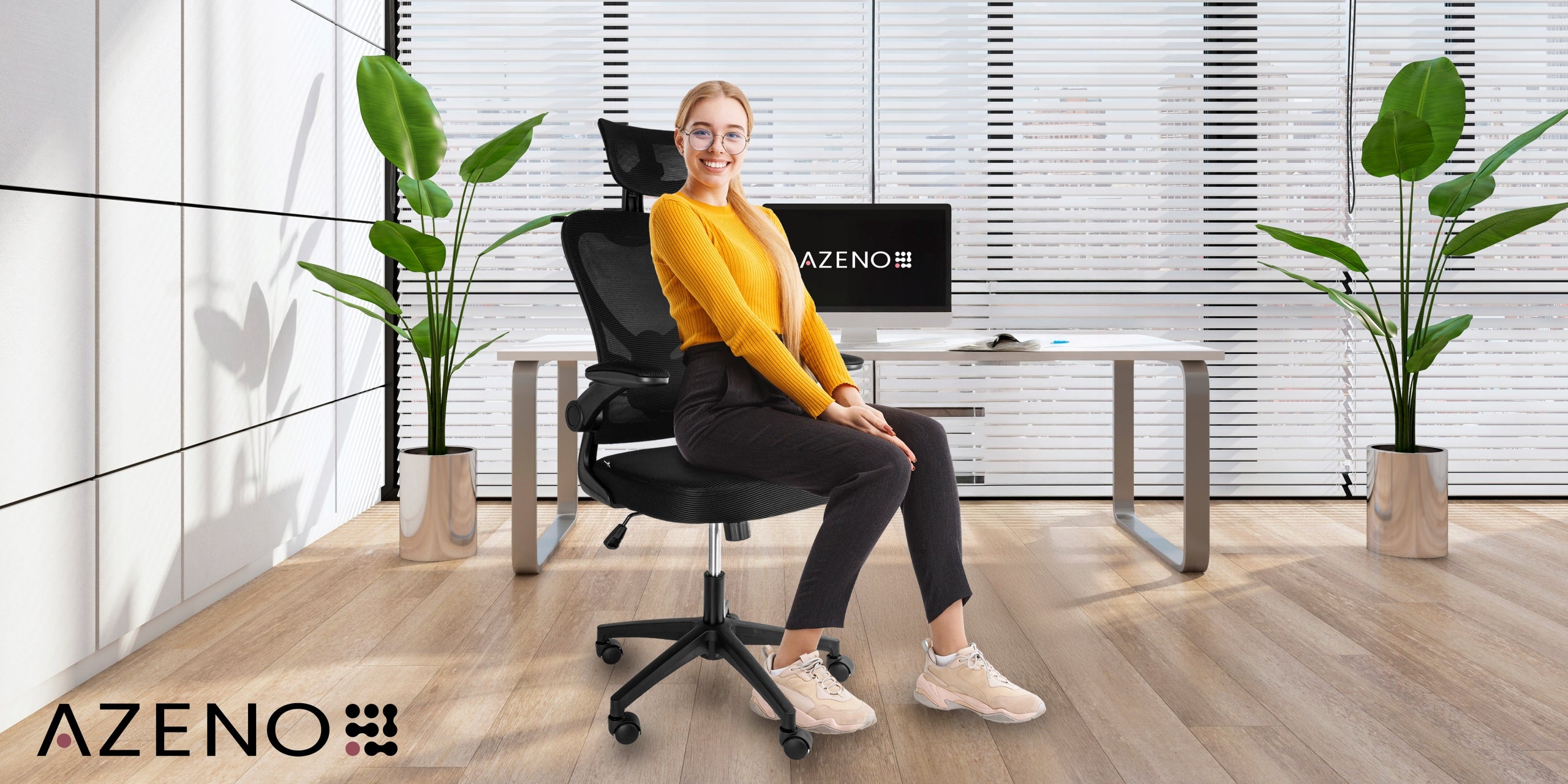 DESK SWIVEL CHAIR ERGONOMIC OFFICE CHAIR BLACK ADJUSTABLE Packaging status original