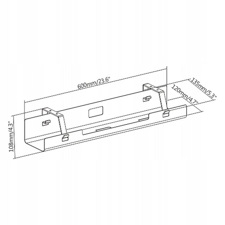 DESK TOP CABLE ORGANIZER, CABLE SHELF DESK HOLDER 60cm Customs tariff code 39259020