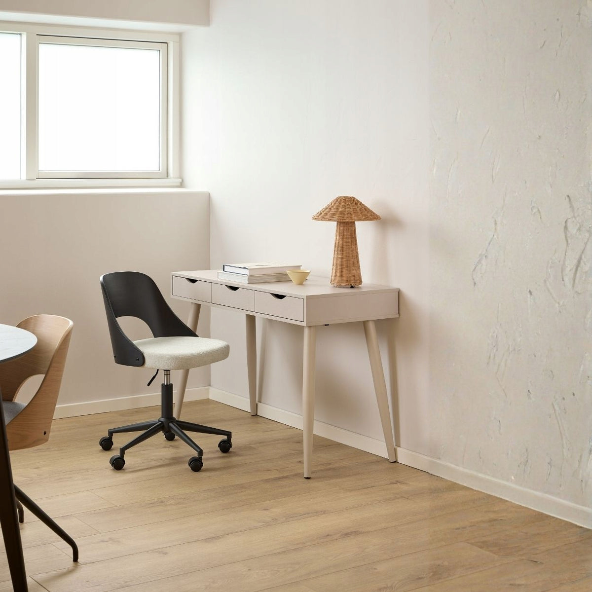 DESK WITH 3 DRAWERS Scandinavian cashmere under laptop table for office 110 Furniture color shades of beige