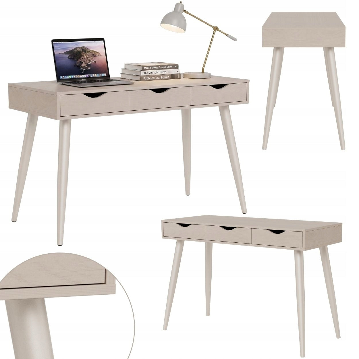 DESK WITH 3 DRAWERS Scandinavian cashmere under laptop table for office 110