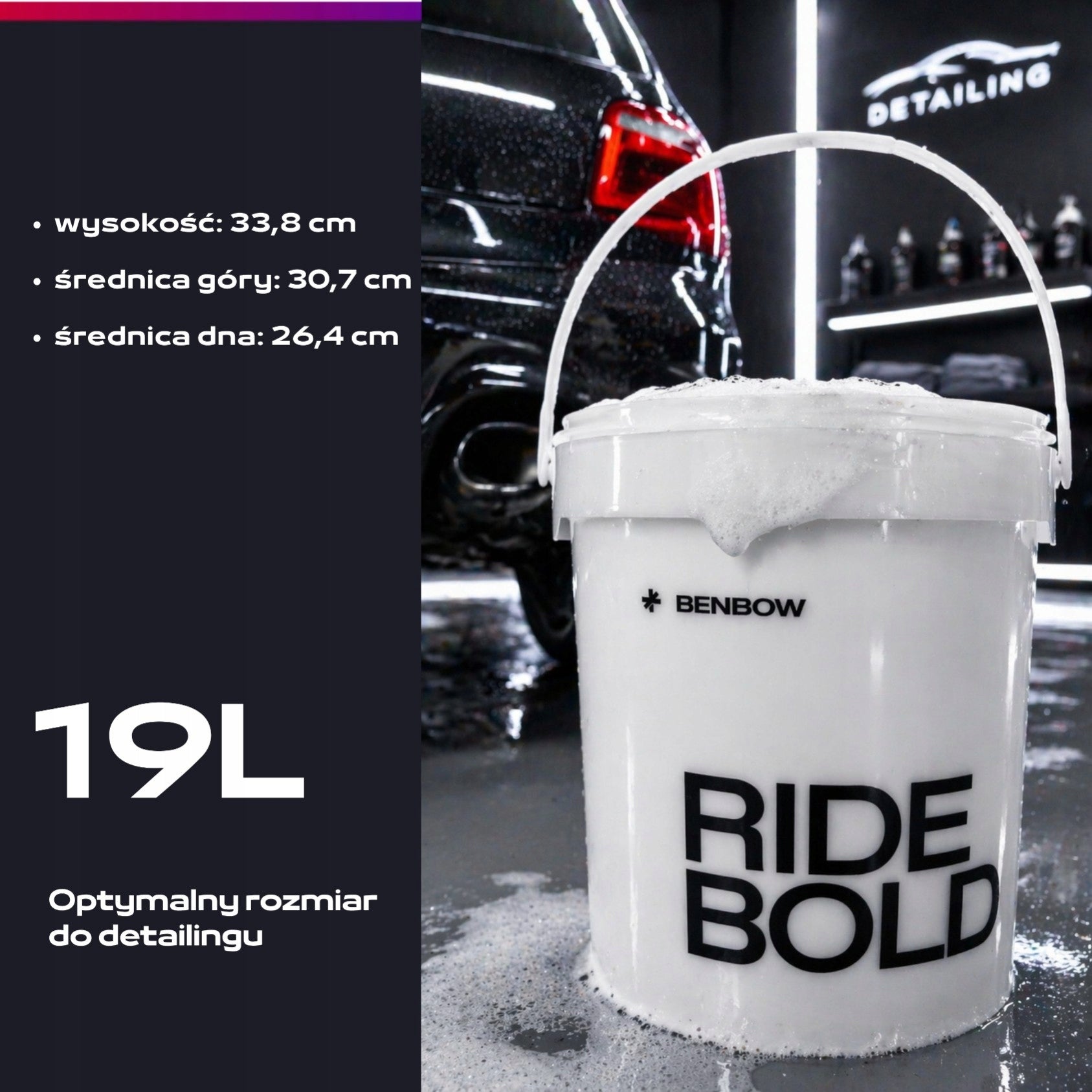 DETAILING BUCKET + DIRT SEPARATOR RIDE BOLD graduation Packaging status original