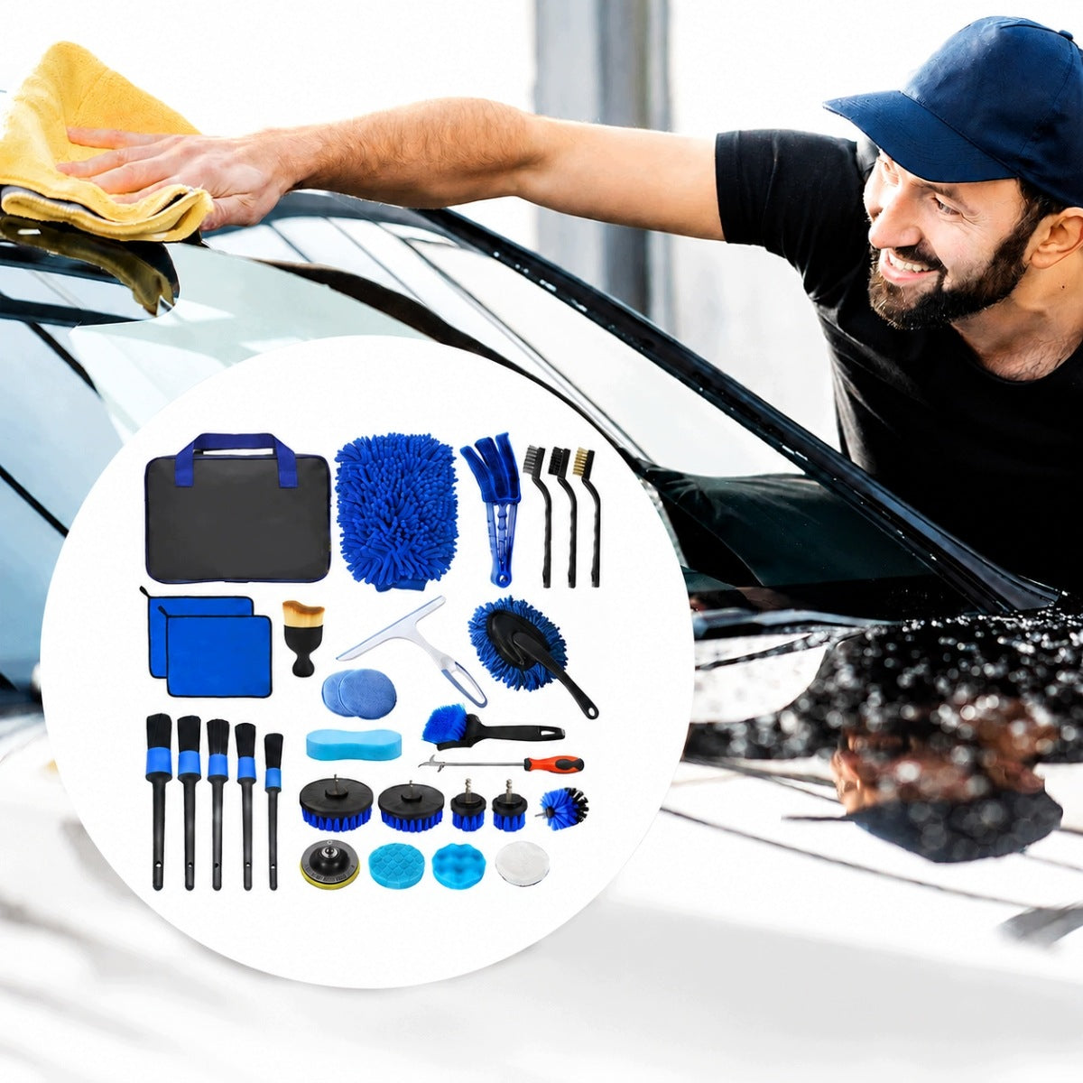 DETAILING KIT FOR CLEANING CAR BRUSH PADS ORGANIZER EAN (GTIN) 6921754906063
