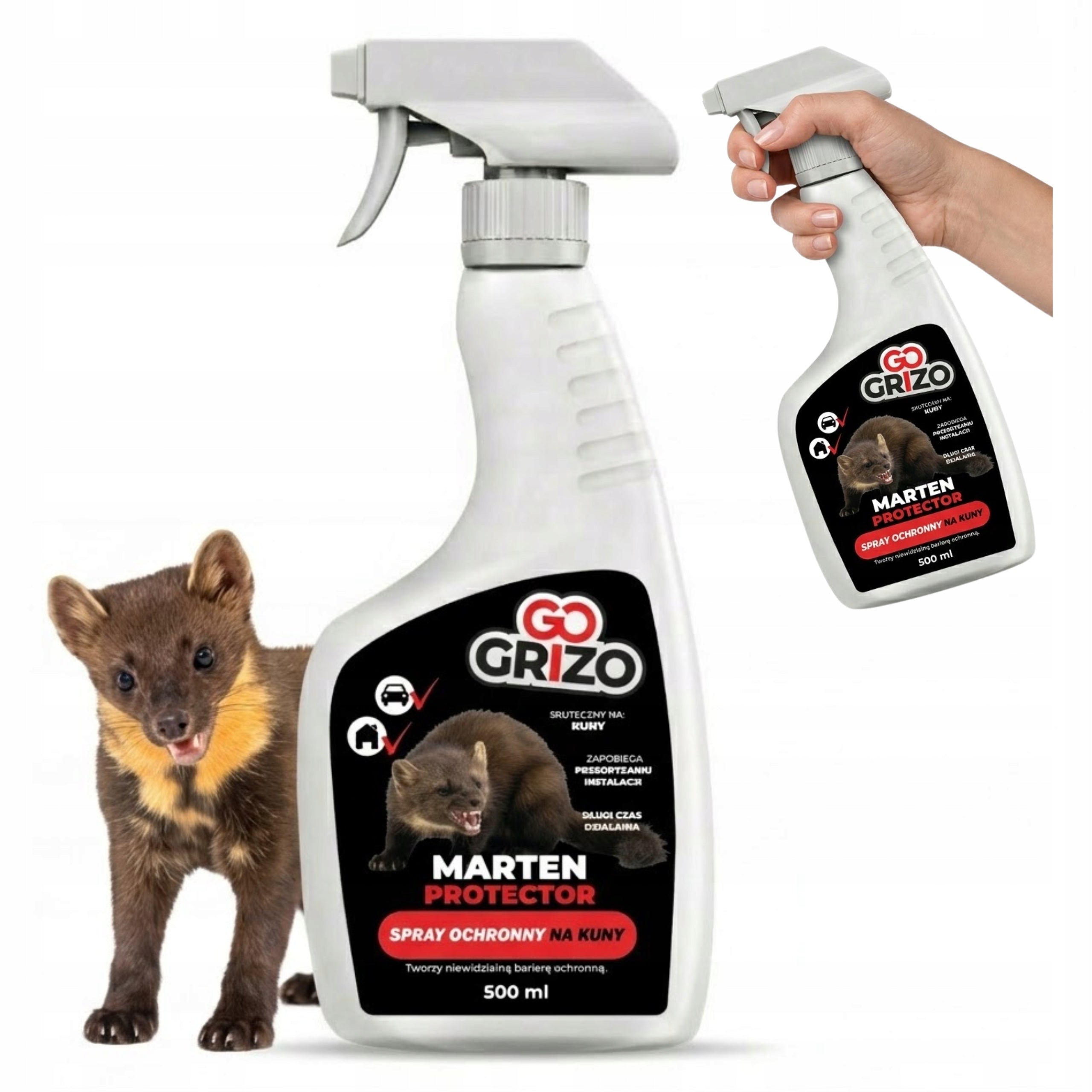 DETERRENT FOR MARTEN SPRAY PREPARATION LIQUID FOR GARAGE CAR 500ML Packaging status original