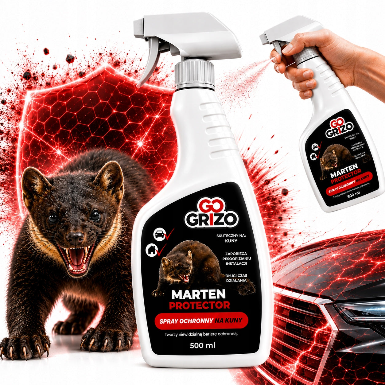 DETERRENT FOR MARTEN SPRAY PREPARATION LIQUID FOR GARAGE CAR 500ML