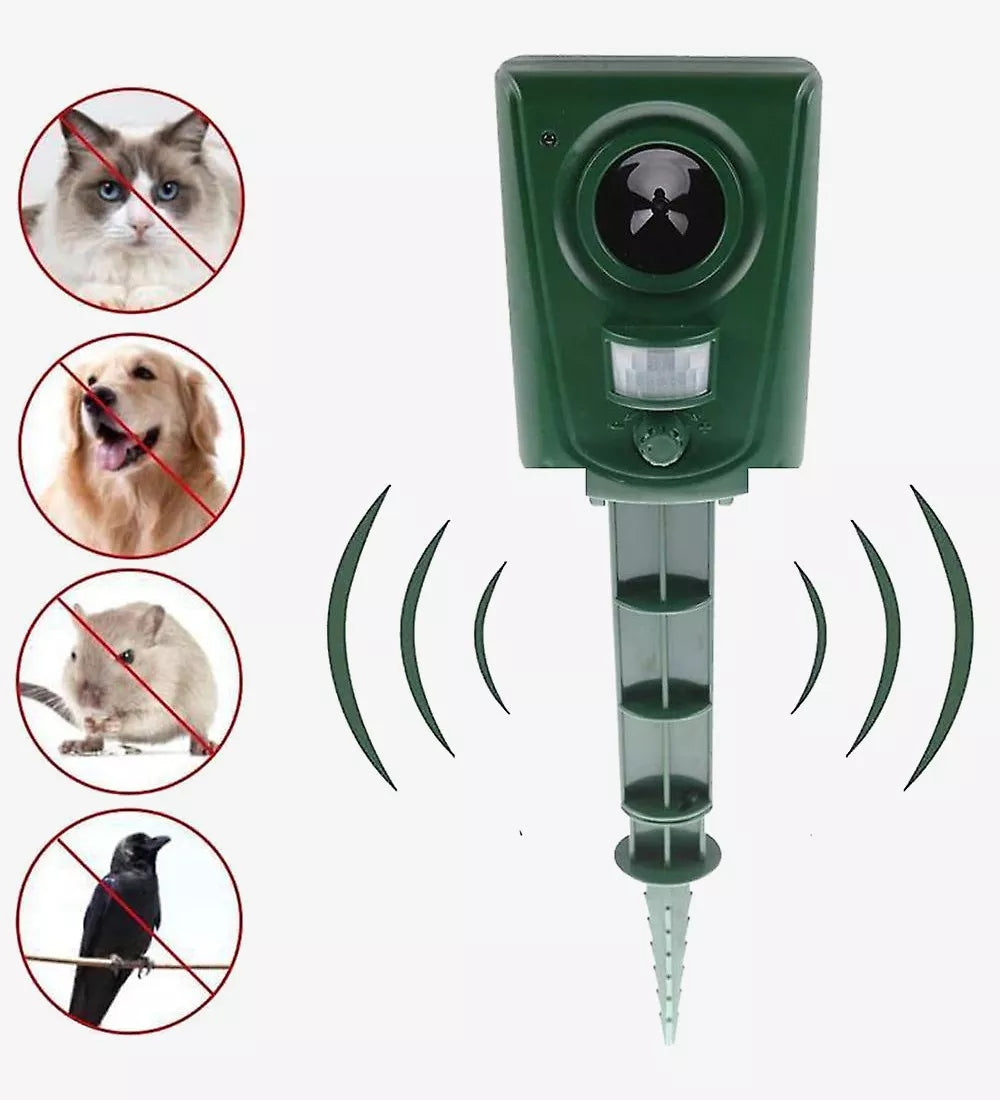 DETERRENT KUN ULTRASONIC DOGS BIRDS CATS MICE SCARE Packaging status original