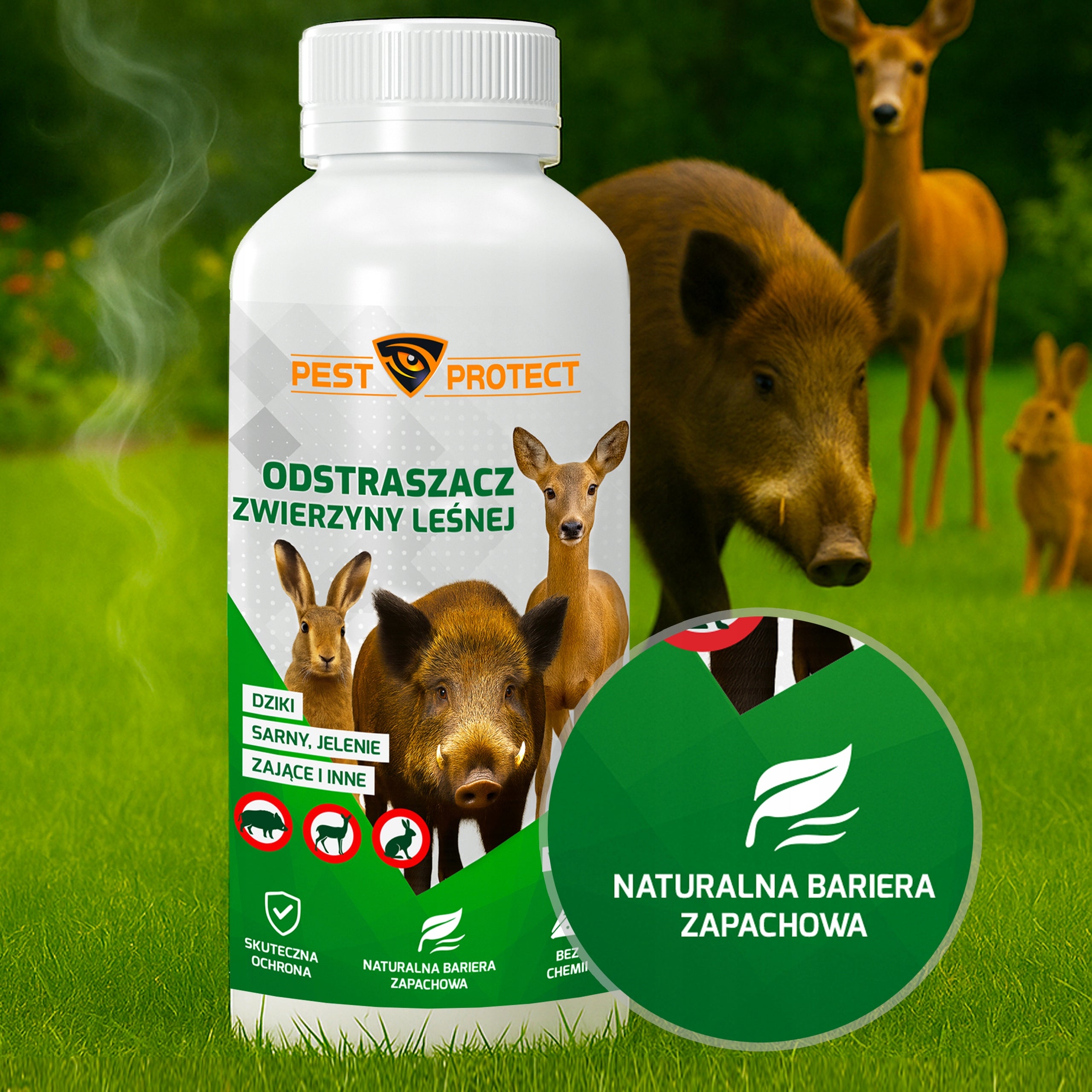 DETERRENT REMEDY FOR WILD ROE DEER HARE LIQUID PEST PROTECT Brand PEST PROTECT