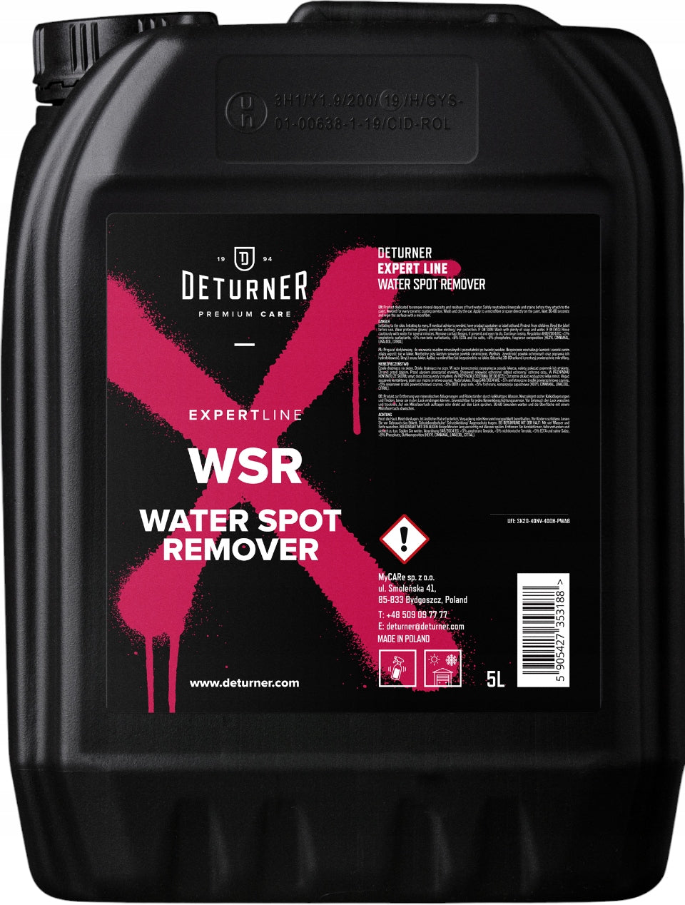 DETURNER EXPERT LINE WSR WATER SPOT REMOVER FOR REMOVING MINERAL DEPOSITS Manufacturer Deturner