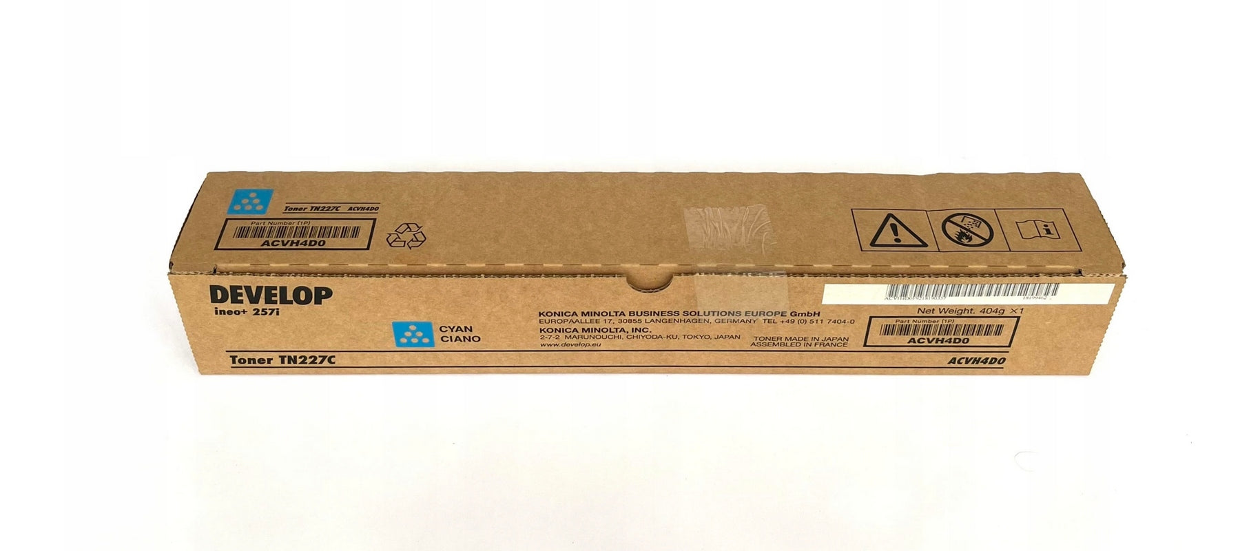 DEVELOP KONICA TN227C TONER BLUE CYAN C257i +257i ORIGINAL GW FV