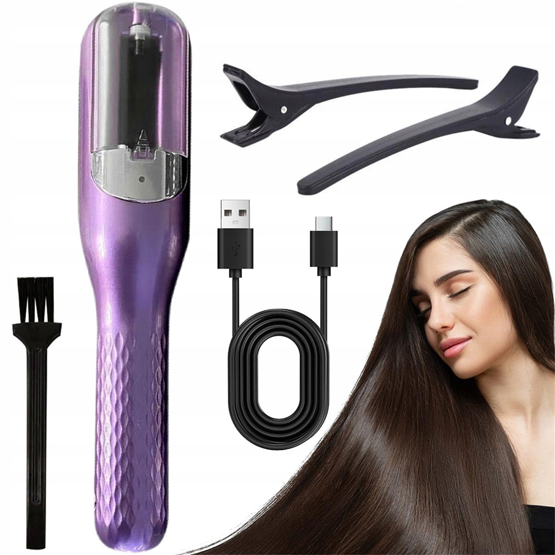 DEVICE FOR REMOVING SPLIT ENDS WITHOUT TRIMMING THE LENGTH OF HAIR Packaging status original