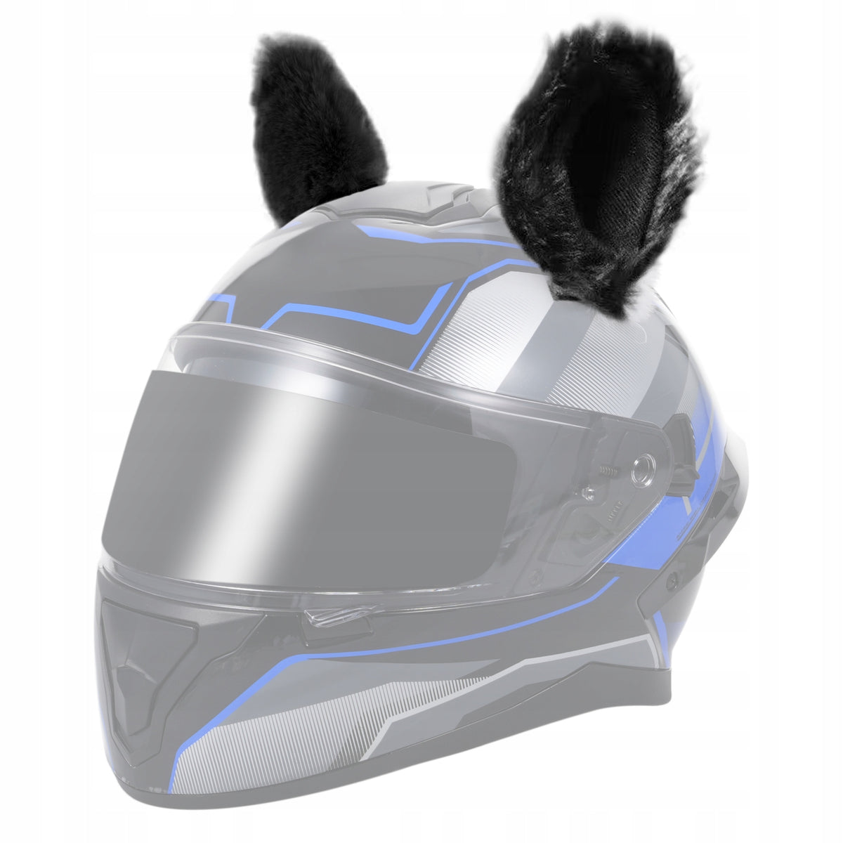 DEVIL CAT EARS FOR MOTORCYCLE HELMET FOR CHILDREN'S BICYCLE HELMET BLACK