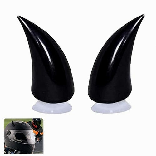 DEVIL'S HORN FOR MOTORCYCLE HELMET DECORATION WITH SUCTION CUP FOR GIFT 2 PACK