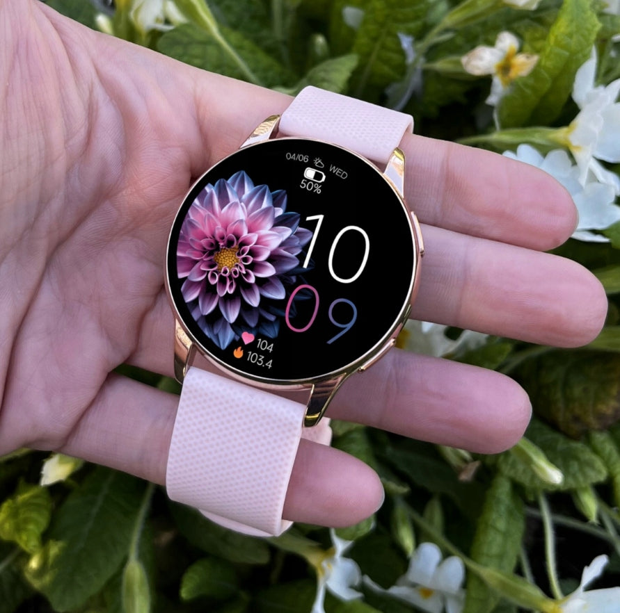 DEVILL Bianca 5in1 gold smartwatch AMOLED conversation menu PL headphones TWS BT Brand DEVILL