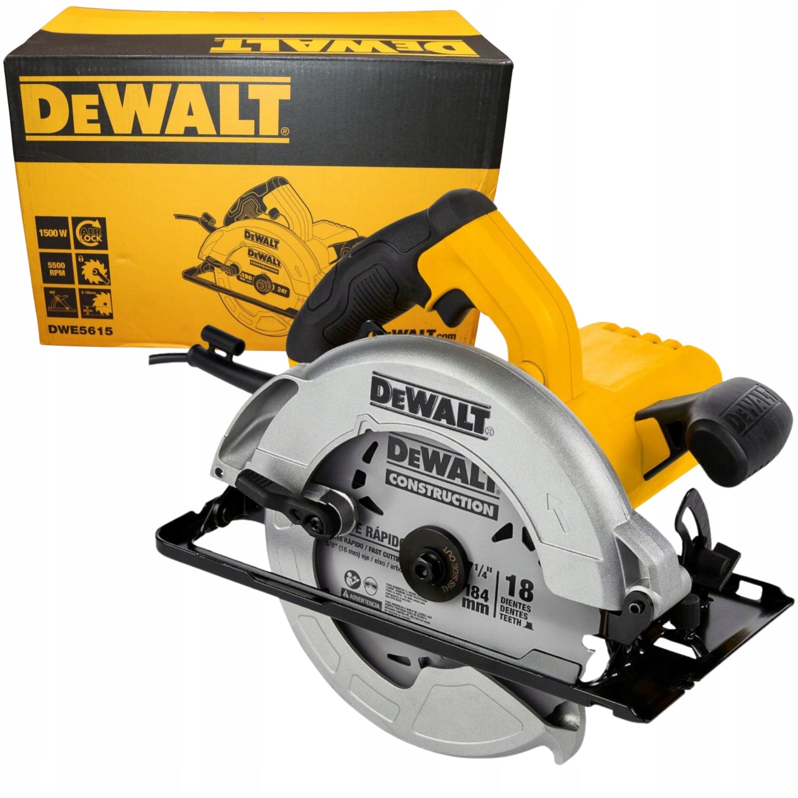 DEWALT Circular saw 1500W 190mm DWE5615 circular saw blade up to 68mm