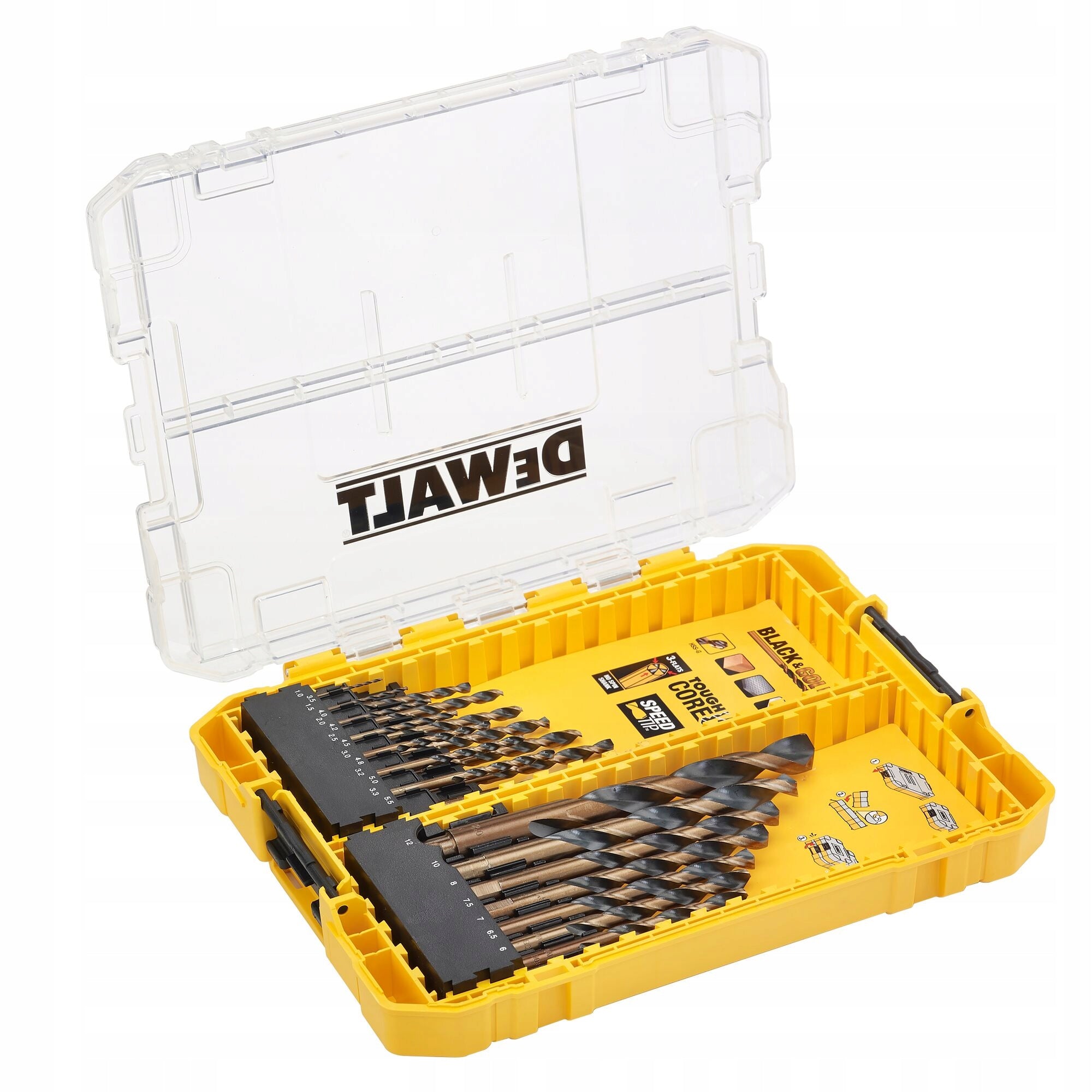 DEWALT METAL DRILL BIT SET 21pcs TOUGHCASE Brand DeWalt