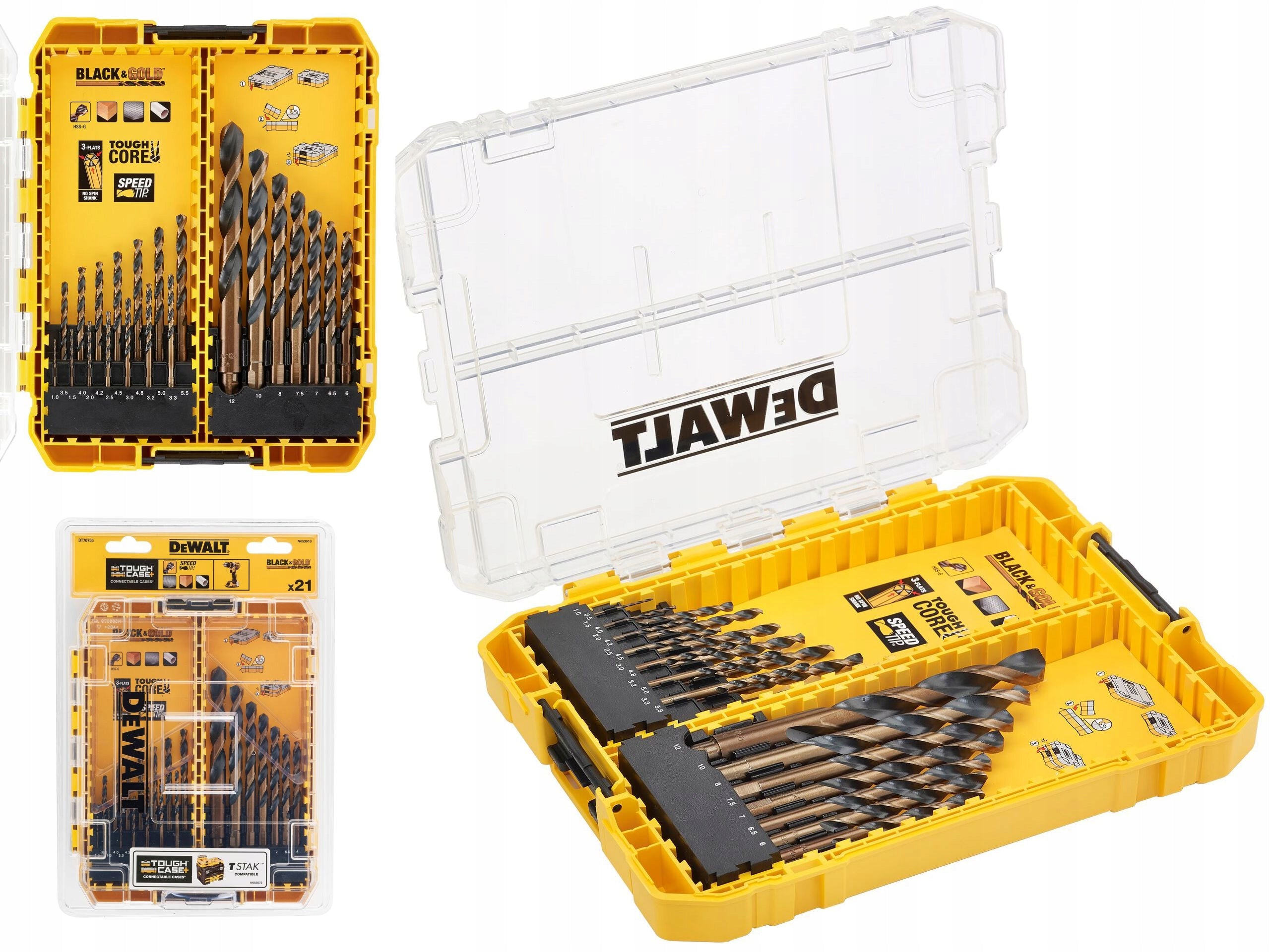 DEWALT METAL DRILL BIT SET 21pcs TOUGHCASE