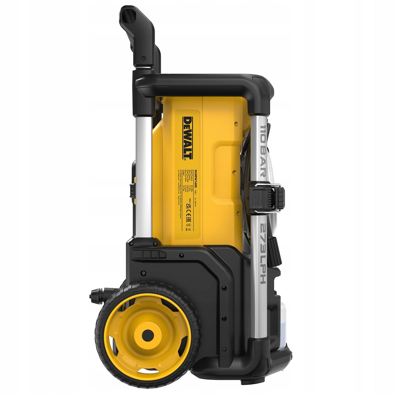 DEWALT Pressure washer 2x18V 110bar 36V DCMPW1600N Operating pressure 110 bar