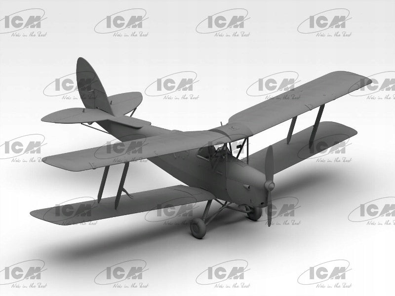 Geklebtes Modell ICM 32037 DH. 82A Tiger Moth mit RAF-Kadetten aus dem Zweiten Weltkrieg im Maßstab 1:32 