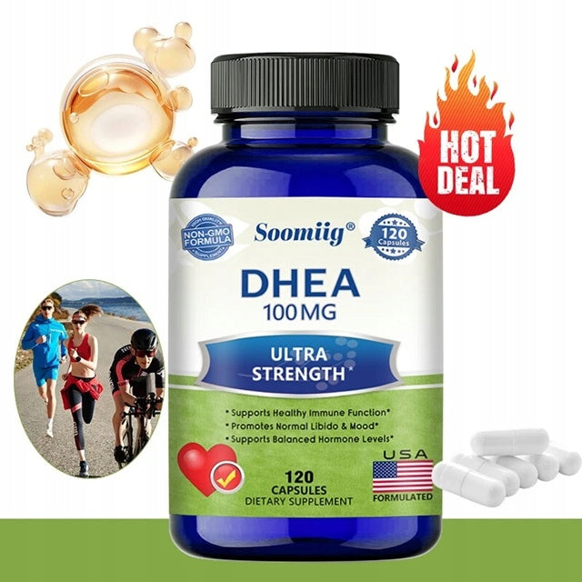 DHEA 100 mg – supports brain and immune system health – 120 capsules Packaging status original