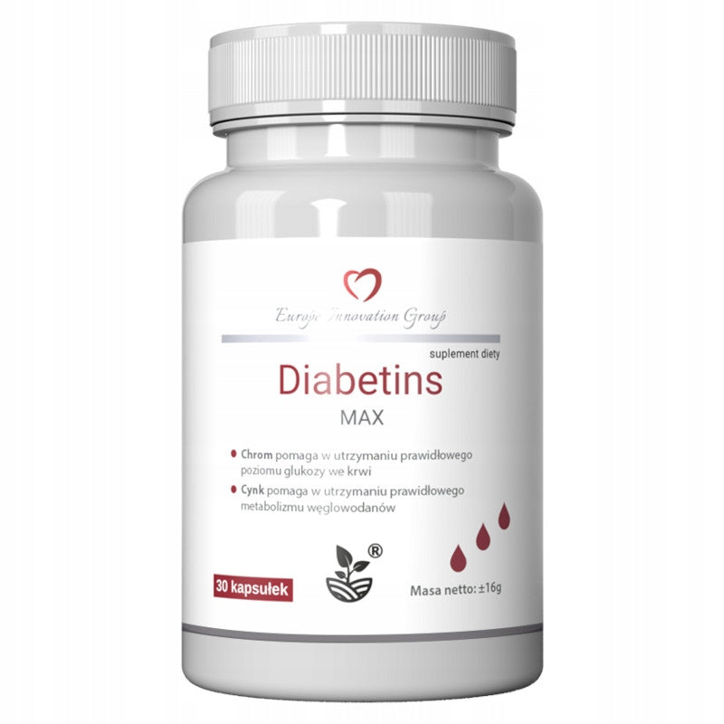 DIABETINS MAX Affects the sugar level DIABETES EIG 30 kaps. + FREEBIE EAN (GTIN) 5904689607152