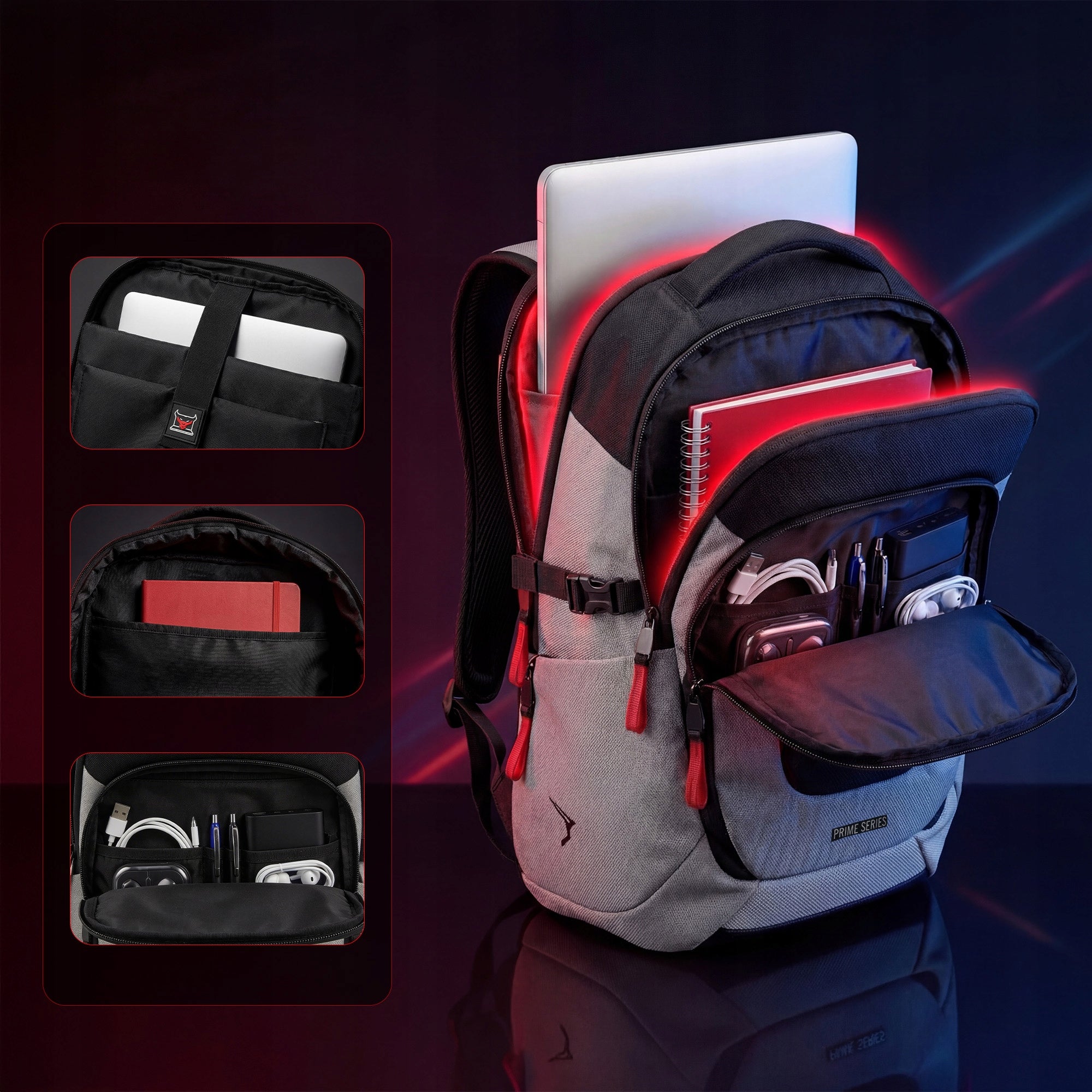 DIABLO Prime Laptop Backpack Grey Nightwolf Moon Packaging status original