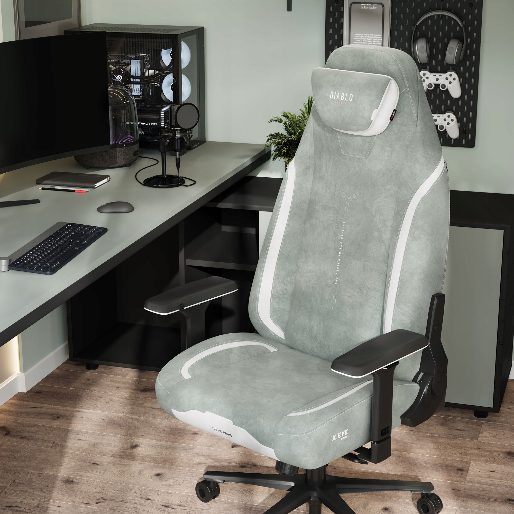 DIABLO X.EYE PRIME Normal Size Gaming Chair, Gothic Green Manufacturer code 1685
