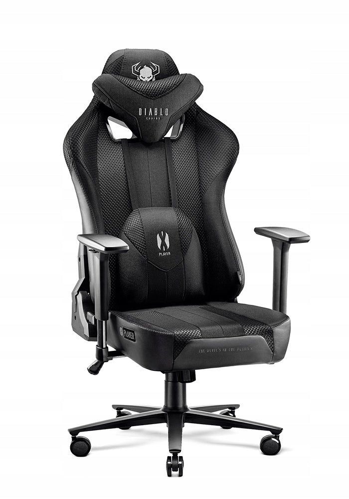 DIABLO X-Player 2.0 Normal Size Gaming Chair: Black & Black