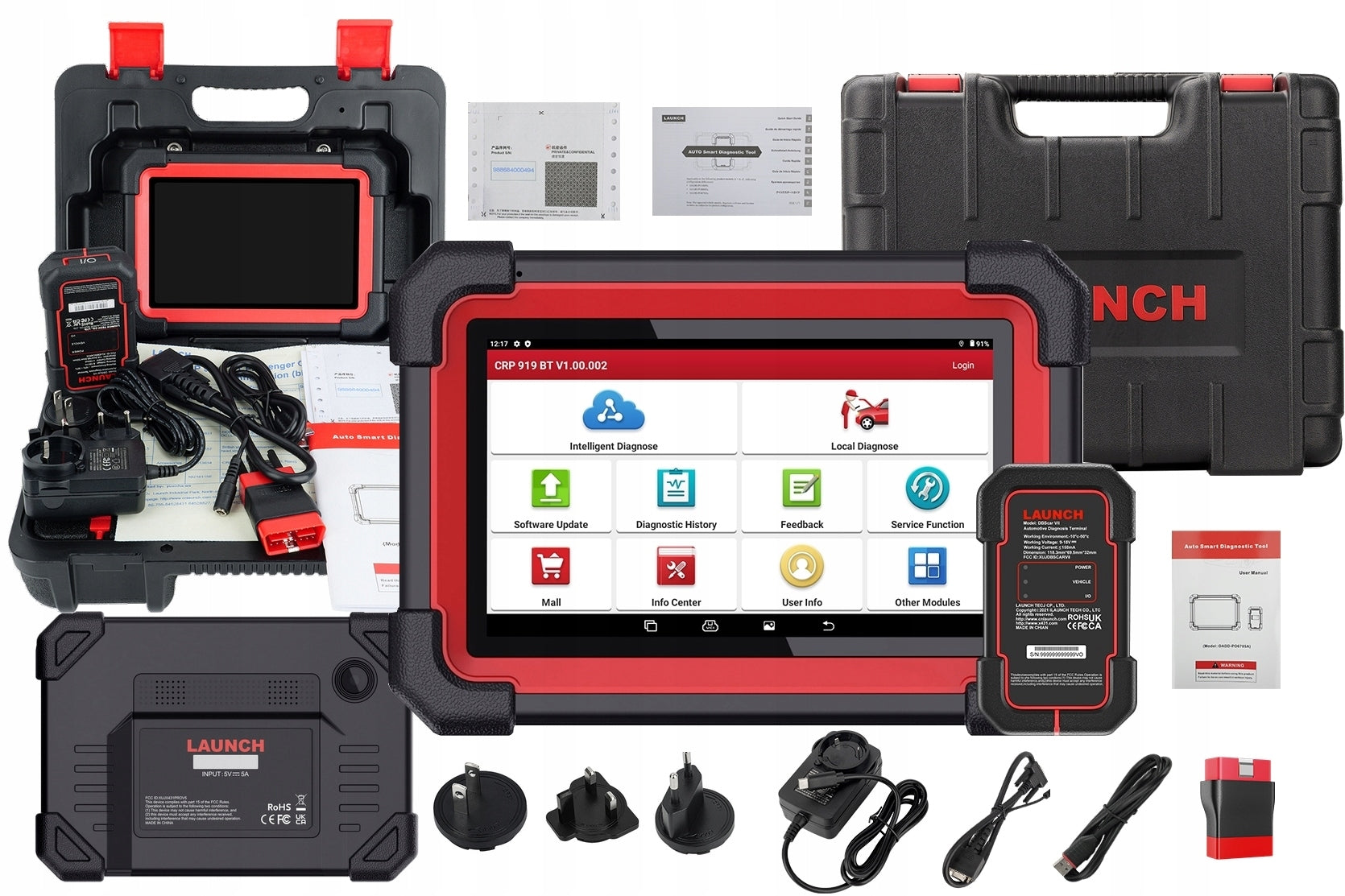 DIAGNOSTIC COMPUTER OBD2 LAUNCH CRP919E BT FULL