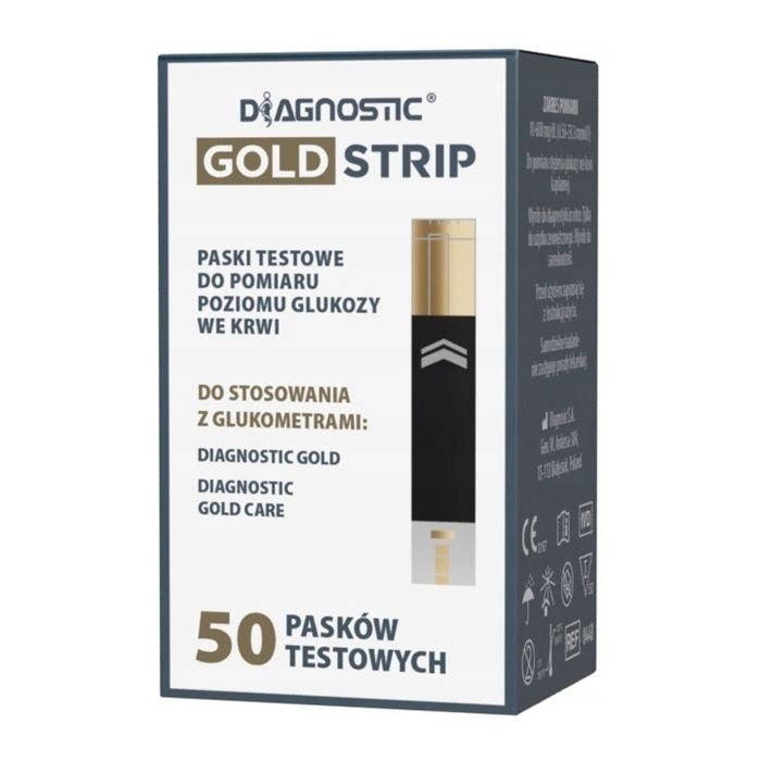 DIAGNOSTIC GOLD 50 pieces test strips for glucose meter - GLUCOSE MEASUREMENT
