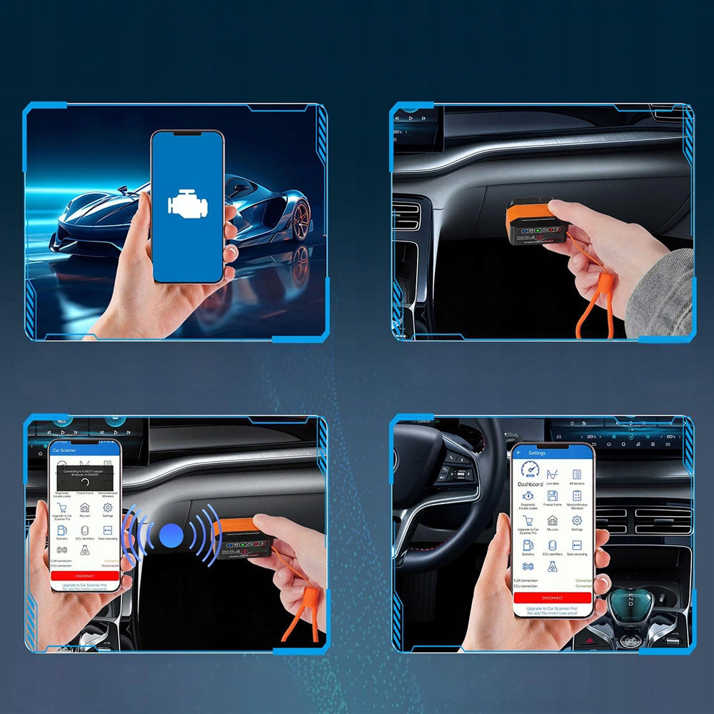 DIAGNOSTIC INTERFACE KW906 ELM327OBD2 BLUETOOTH 5.0 TESTER Polish Brand no brand