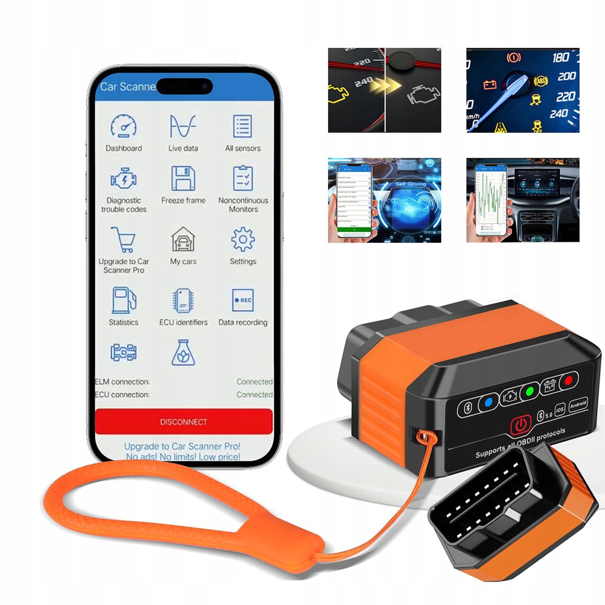 DIAGNOSTIC INTERFACE KW906 ELM327OBD2 BLUETOOTH 5.0 TESTER Polish Manufacturer code aanh6h