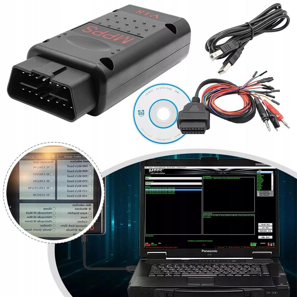 DIAGNOSTIC INTERFACE MPPS V18 TRICORE ECU CHIP TUNING BMW LEXUS NISSAN Manufacturer code 00029G1 ZŁĄCZE OBD2 OBDII MPPS V18 Z TRICORE