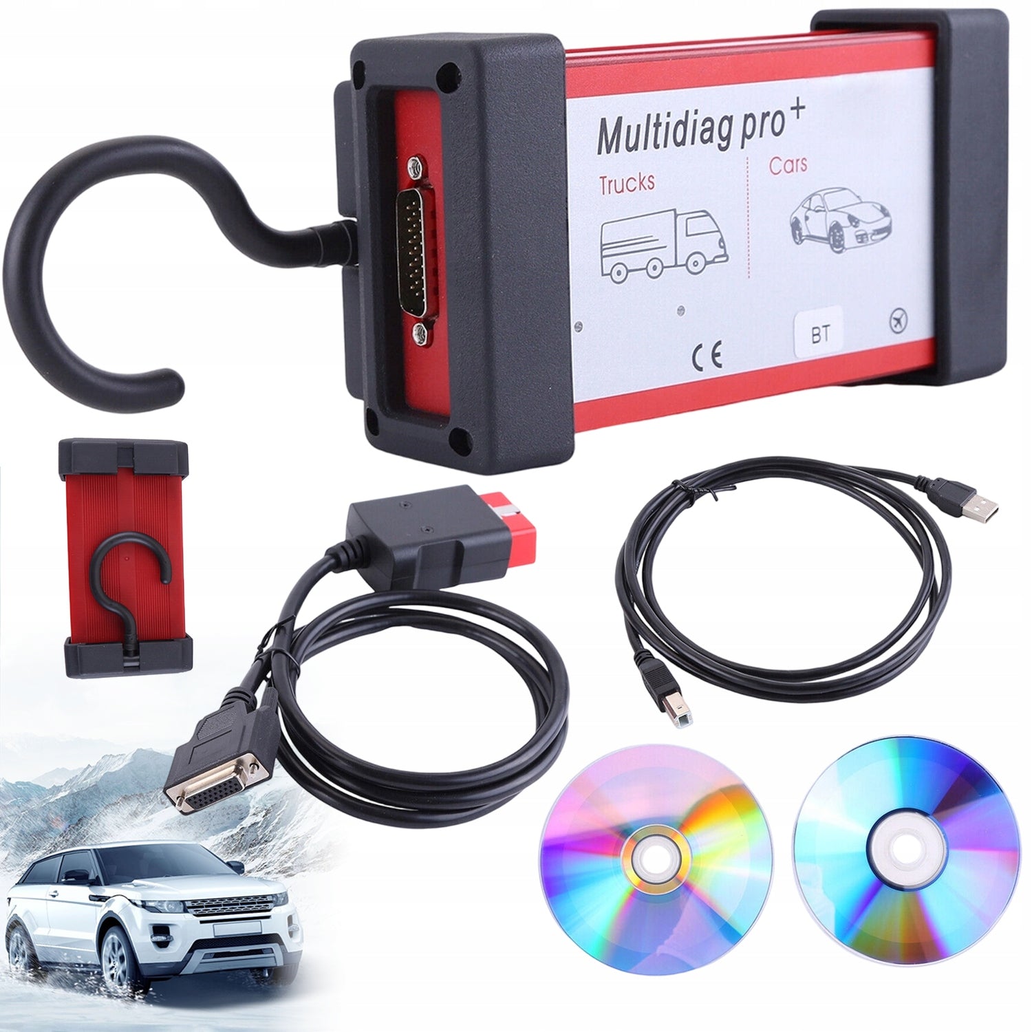 DIAGNOSTIC INTERFACE OBD2 BLUETOOTH SCANNER TESTER DOUBLE PANEL