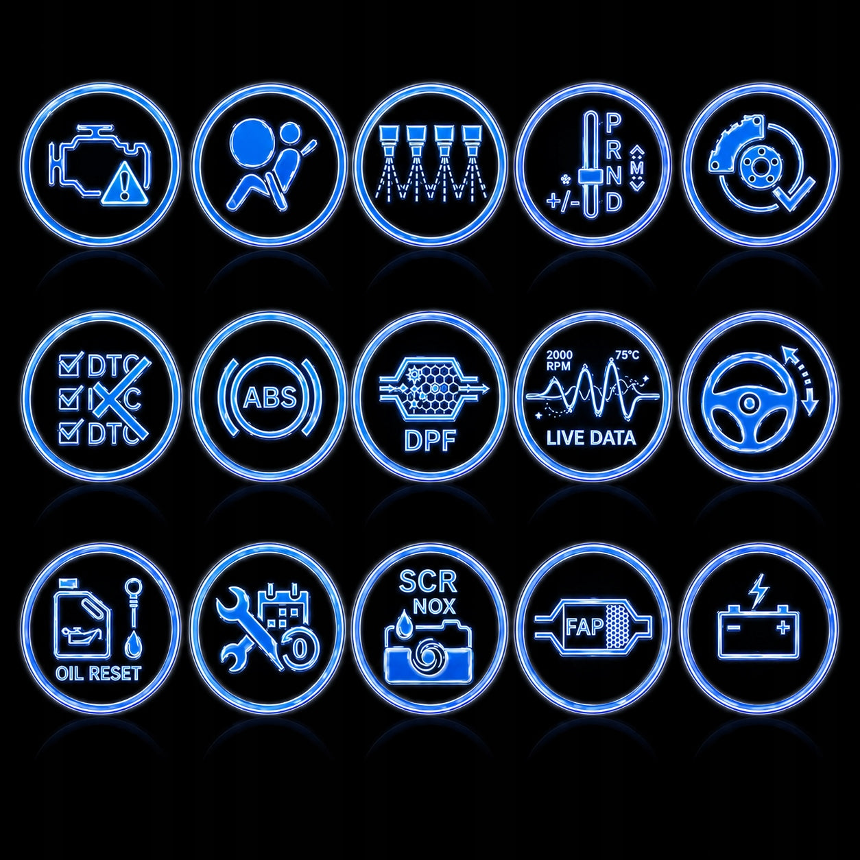 DIAGNOSTIC INTERFACE TRUCK OBD2 SCANNER TESTER SRS ABS DPF SCR OBD2 Brand Autoscan PRO+