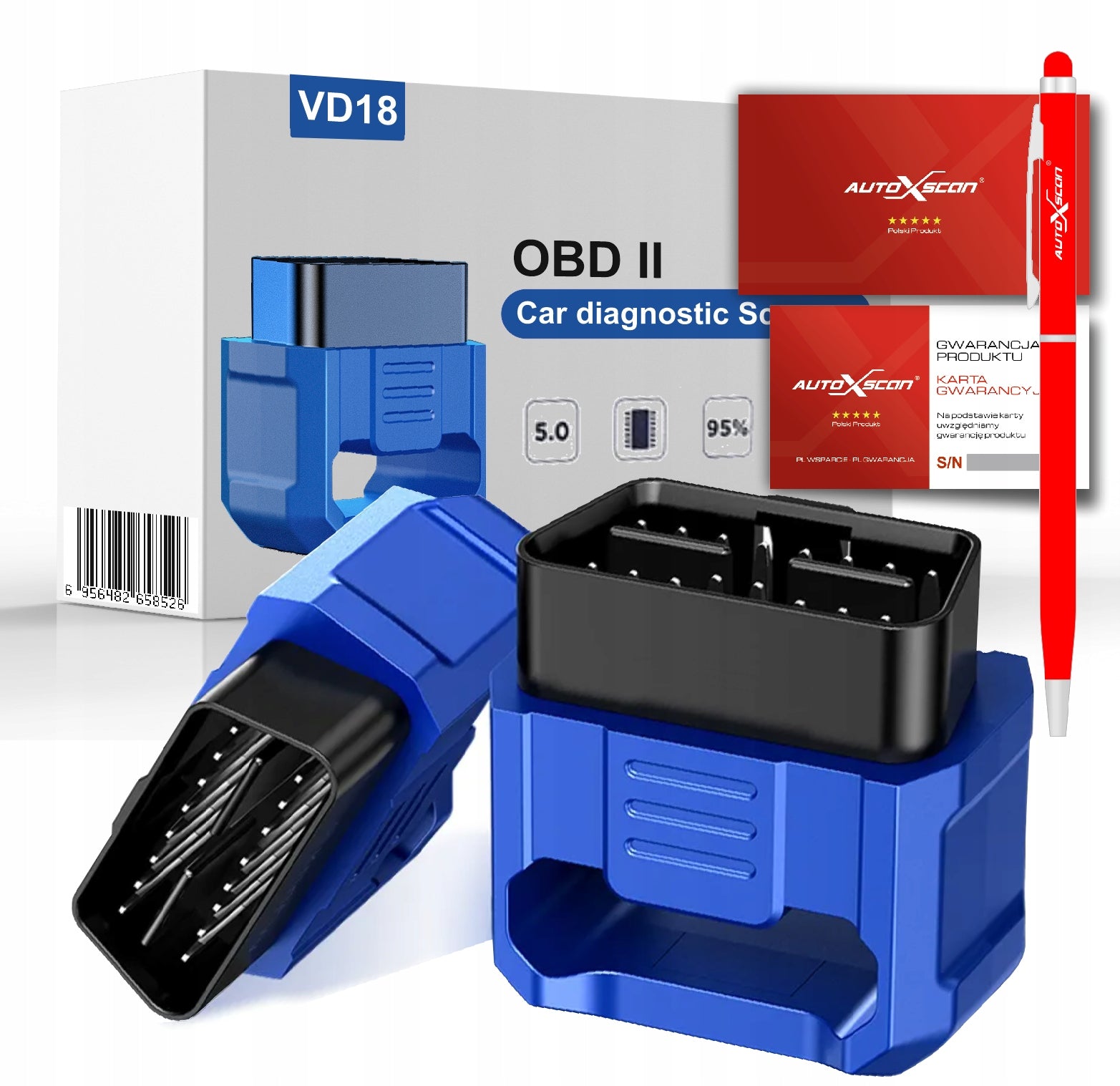 DIAGNOSTIC INTERFACE VD18 BLUETOOTH 5.0 OBD2 ANDROID