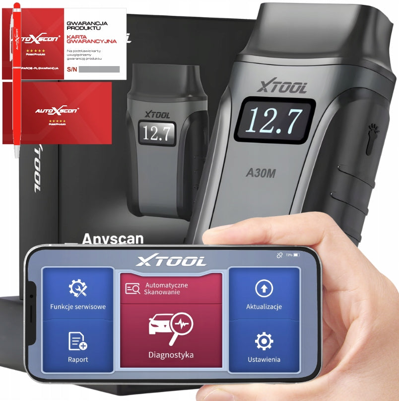 DIAGNOSTIC INTERFACE XTOOL A30M FULL Bluetooth smartphone iOS Android PL Brand Xtool