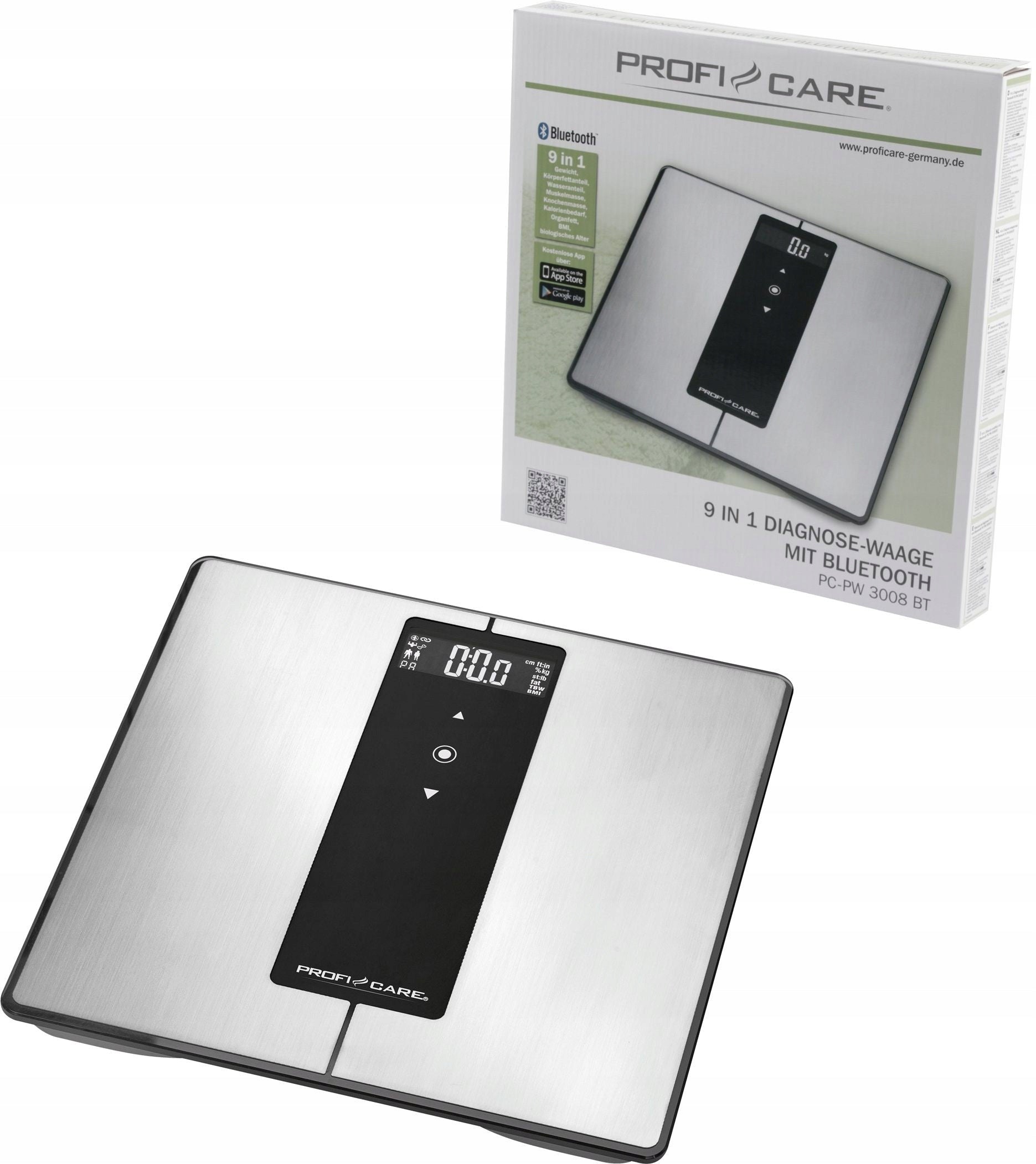 DIAGNOSTIC SCALE WITH BLUETOOTH 9 IN 1 PROFICARE PC-
