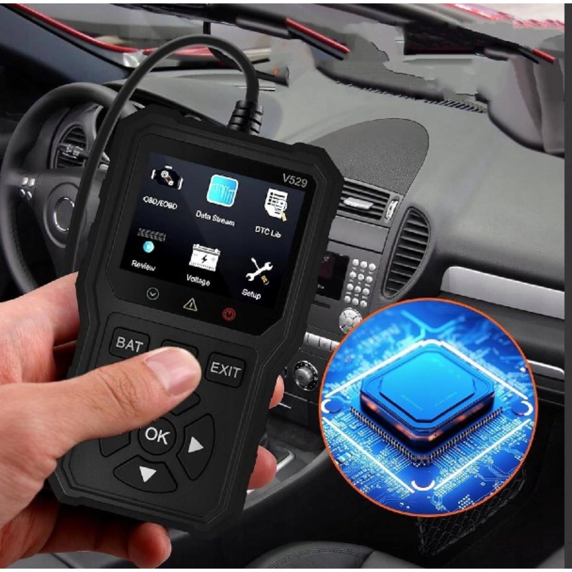 DIAGNOSTIC SCANNER OBD2 CAR TESTER ERASURE ERRORS Manufacturer code 3831127632819