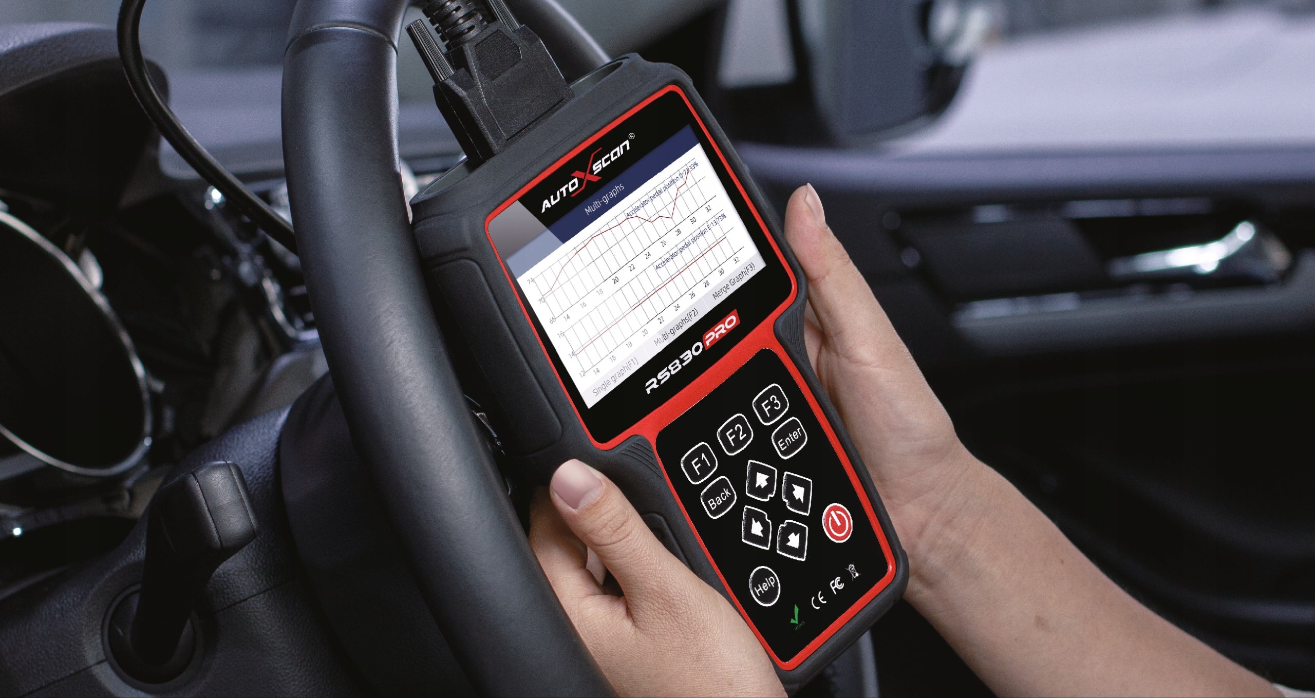DIAGNOSTIC TESTER AUTOXSCAN RS830PRO 1 BRAND Polish FREE UPDATE Manufacturer code RS830PRO
